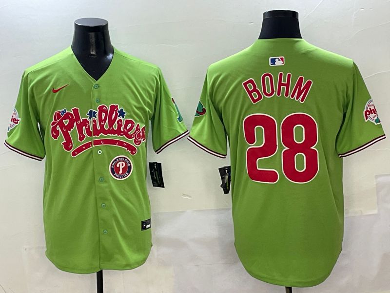 Men Philadelphia Phillies #28 Bohm Green Five generations Nike 2025 MLB Jersey style 7->philadelphia phillies->MLB Jersey